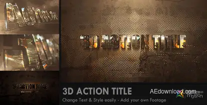 3D Action Title Opener Openers template preview