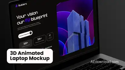 3D Animated Laptop Mockup Product Promo template preview