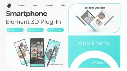 3D App Promo Professional Element 3D Product Promo template preview