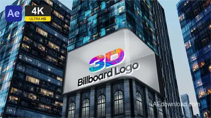 3D Billboard City Logo Reveal Openers template preview
