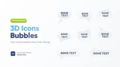 3D Bubble Icons Elements template preview