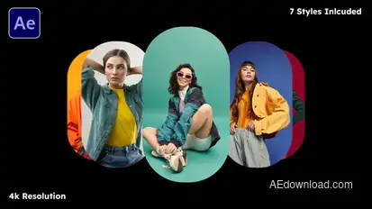 3D Carousel Slides Video Displays template preview