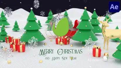 3D Christmas Logo for After Effects Logo Stings template preview