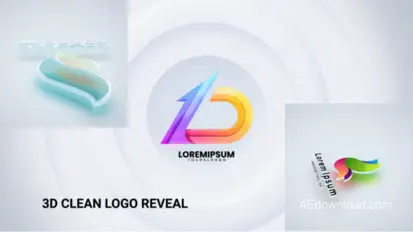 3D Clean Logo Reveal Logo Stings template preview