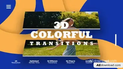 3D Colorful Transitions Elements template preview
