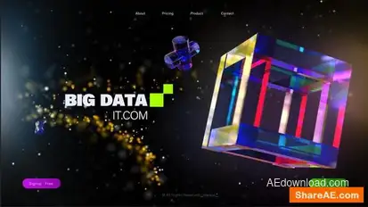 3D Cube Glass Colorful IT Opener Openers template preview