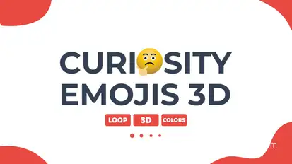 3D Curiosity Emojis Elements template preview