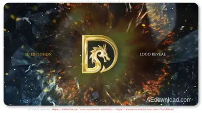 3D Explosion Logo Reveal Logo Stings template preview