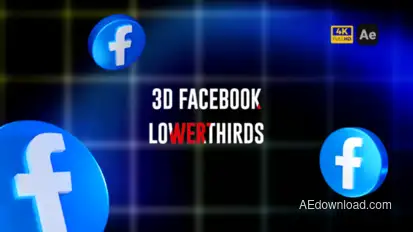 3D Facebook Like Banner Elements template preview