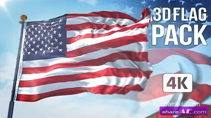Videohive 3D Flag Collection Openers template preview