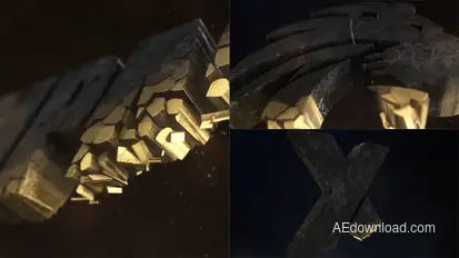 3D Fragments Logo Reveal Logo Stings template preview