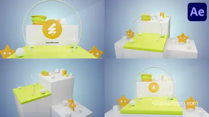 3D Geometry Logo for After Effects Logo Stings template preview