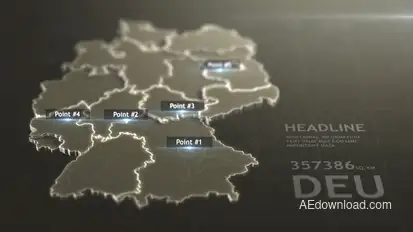 3D Germany Map Elements template preview