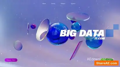 3D Glass Colorful Elements IT Opener Openers template preview