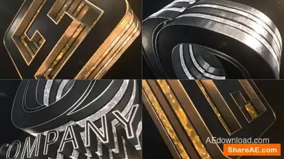 VIDEOHIVE 3D Gold & Silver Logo 37129169 Logo Stings template preview