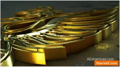 3D Gold Logo Reveal Logo Stings template preview