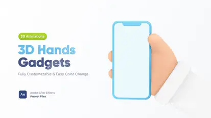 3D Hands | Gestures & Gadgets Video Displays template preview