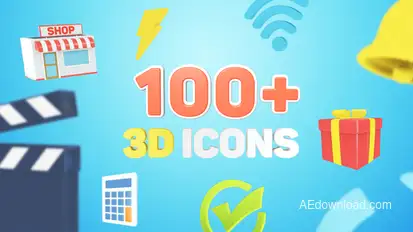 3D Icons Elements template preview