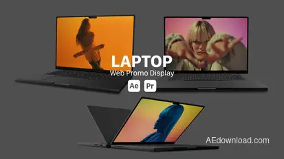 3D Laptop Display Web Promo Product Promo template preview