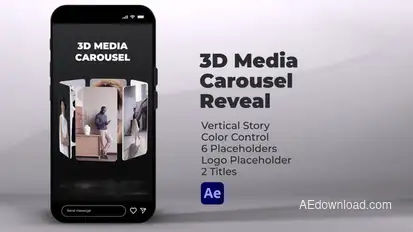 3D Media Carousel Reveal for After Effects Openers template preview