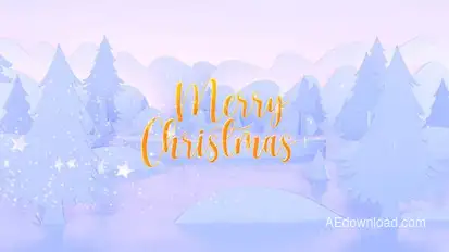 3D Merry Christmas Text Reveal Titles template preview