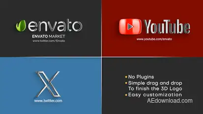 3D Metallic Logo Logo Stings template preview