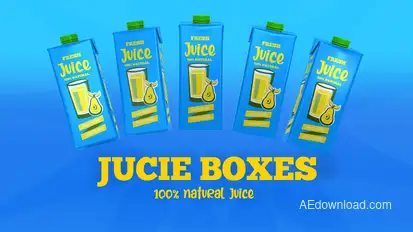 3D Mockup Juice Box Product Promo template preview