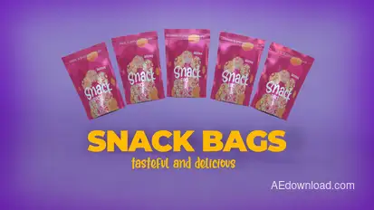 3D Mockup Snack Bags Elements template preview