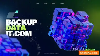 3D Modern Glass Colorful Cube IT Opene Openers template preview