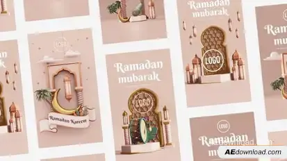 Videohive 3D Modern Ramadan Stories Openers template preview