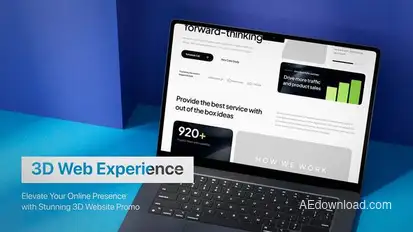 3d Modern Website Promo broadcast-packages template preview