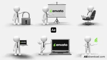 3D People Animations 7 Elements template preview