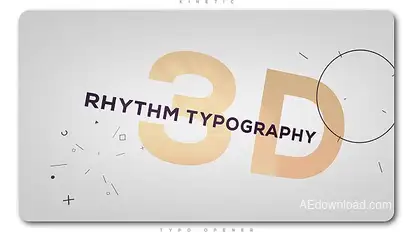 3D Rhythm Typography Intro Openers template preview