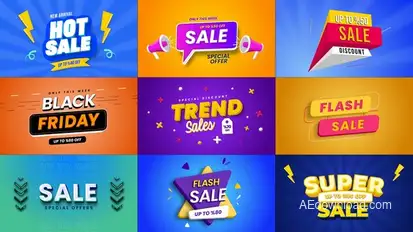 3D Sale Text Effects Titles template preview