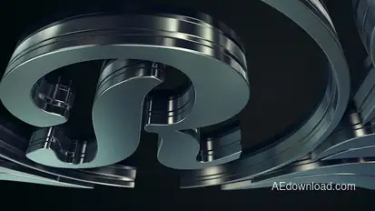 3D Silver Logo Reveal Logo Stings template preview