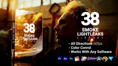 3D Smoke Light Leaks Overlays Elements template preview