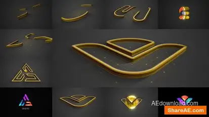 3D Stroke Logo Logo Stings template preview