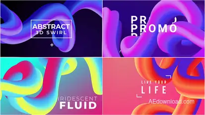 3D Swirl Abstract Titles Titles template preview