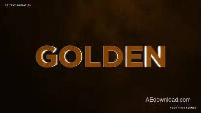 3D Text Animation Titles template preview