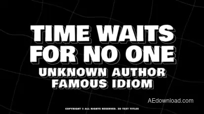 3d Text Titles Titles template preview