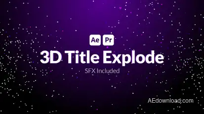 3D Title Explode Titles template preview