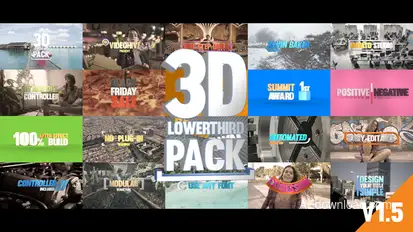 3D Titles Pack Titles template preview