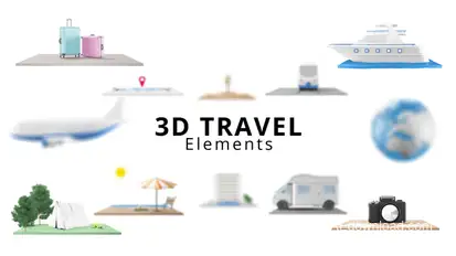 3D Travel Elements Elements template preview