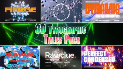 3D Typographic Titles – Modern Motion Graphics Pack for Reels & 4K Projects Titles template preview