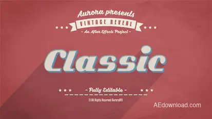 3D Vintage Reveal Logo Stings template preview