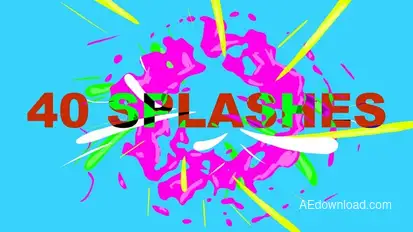 40 Animated Splashes Elements template preview
