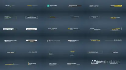 40 Lower Thirds Elements template preview