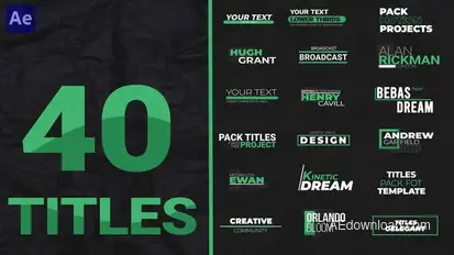 40 Titles Pack 4k Titles template preview