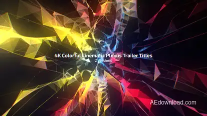 4K Colorful Cinematic Plexus Trailer Titles (2 Versions) Titles template preview