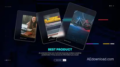 4K Dynamic Glass Box Slideshow Video Displays template preview